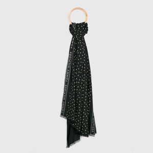 Tommy Hilfiger dámský černý šátek s hvězdami - OS (907)